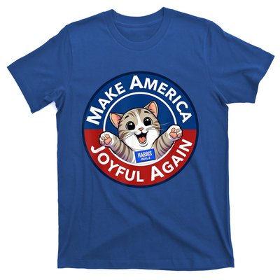 Make America Joyful Again Harris 2024 Cat Lady Funny Gift T-Shirt