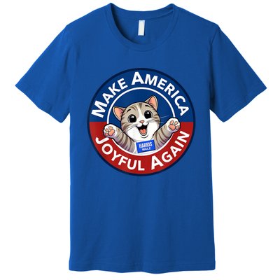 Make America Joyful Again Harris 2024 Cat Lady Funny Gift Premium T-Shirt