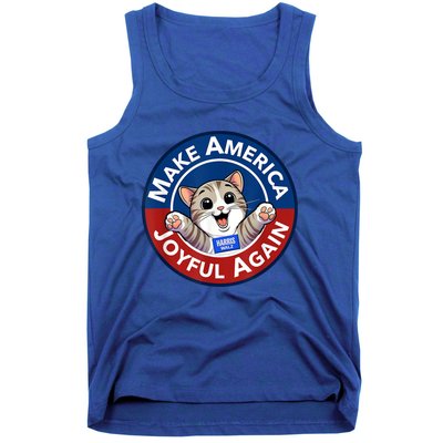 Make America Joyful Again Harris 2024 Cat Lady Funny Gift Tank Top