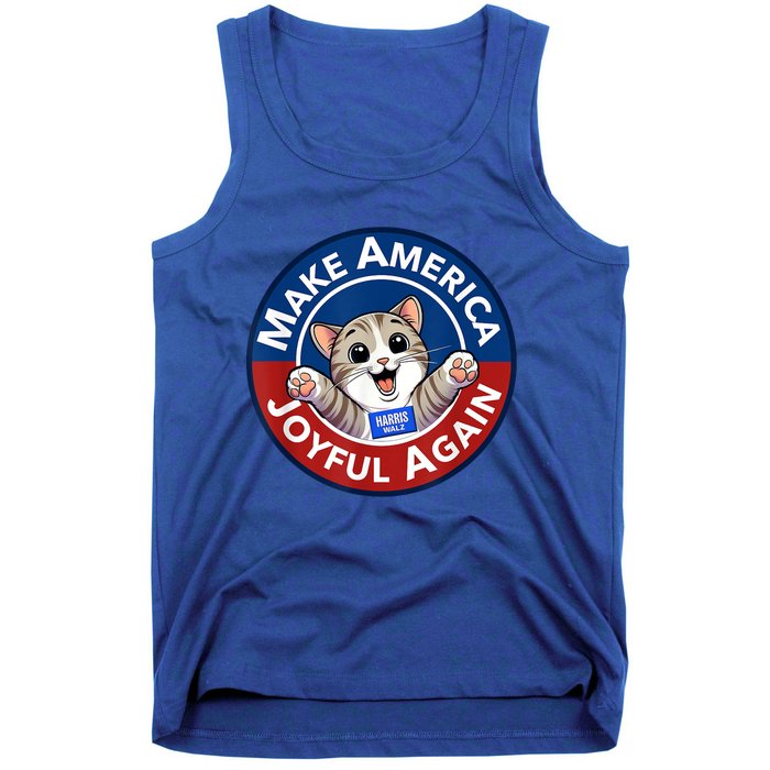 Make America Joyful Again Harris 2024 Cat Lady Funny Gift Tank Top