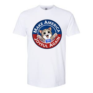 Make America Joyful Again Harris 2024 Cat Lady Funny Gift Softstyle CVC T-Shirt