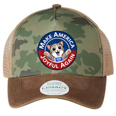 Make America Joyful Again Harris Wall 2024 Cat Lady Legacy Tie Dye Trucker Hat