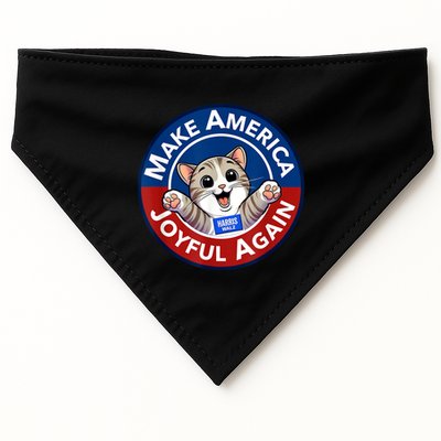 Make America Joyful Again Harris Wall 2024 Cat Lady USA-Made Doggie Bandana