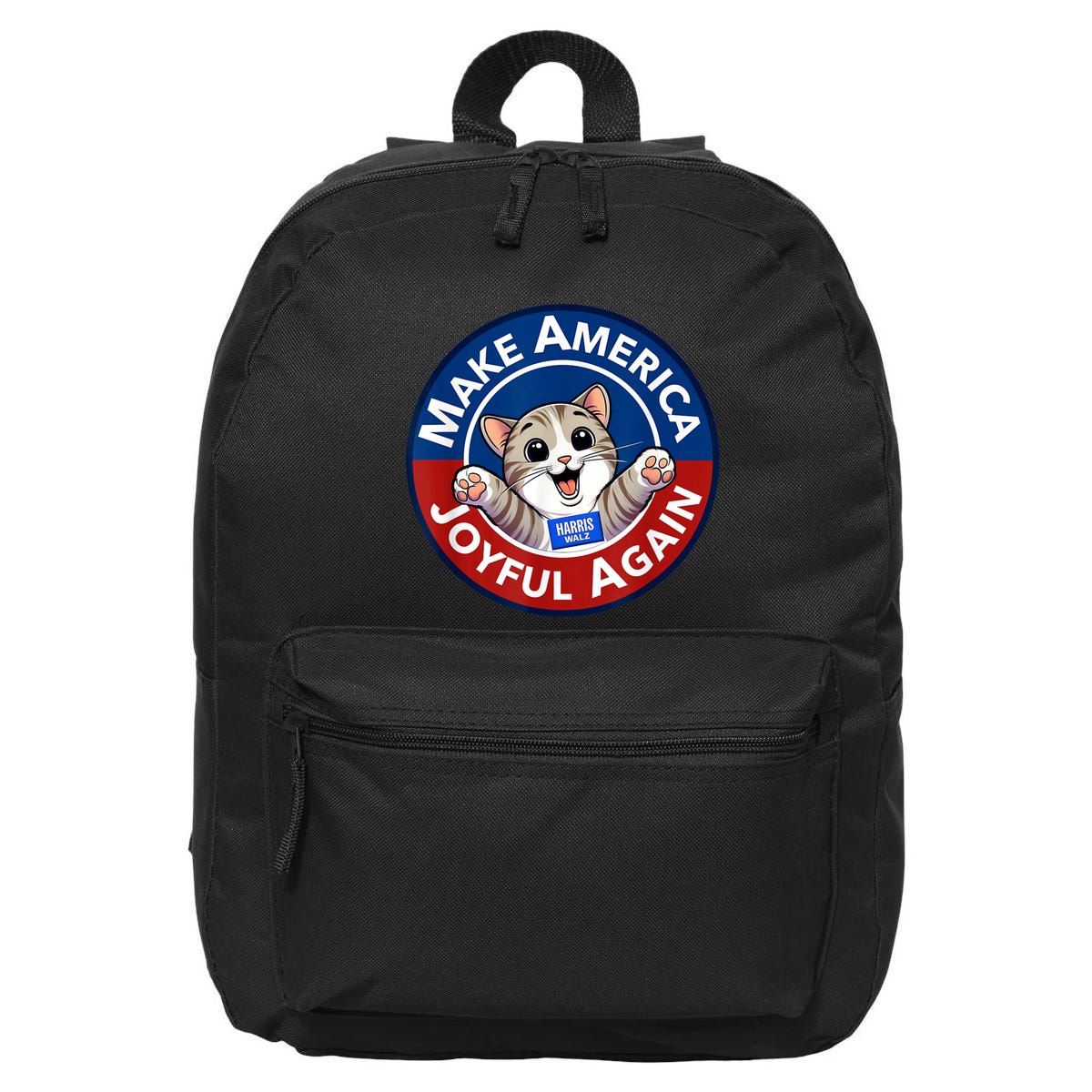 Make America Joyful Again Harris Wall 2024 Cat Lady 16 in Basic Backpack