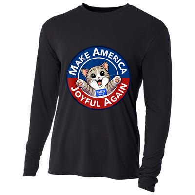 Make America Joyful Again Harris Wall 2024 Cat Lady Cooling Performance Long Sleeve Crew