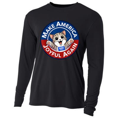 Make America Joyful Again Harris Wall 2024 Cat Lady Cooling Performance Long Sleeve Crew