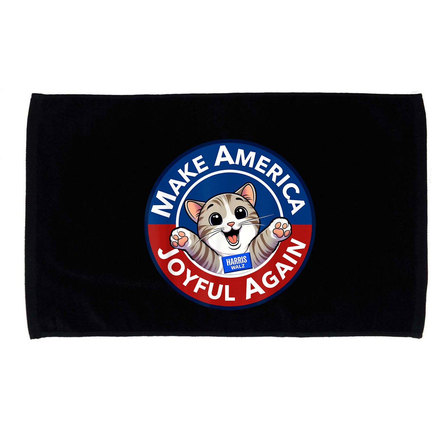 Make America Joyful Again Harris Wall 2024 Cat Lady Microfiber Hand Towel