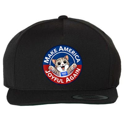 Make America Joyful Again Harris Wall 2024 Cat Lady Wool Snapback Cap