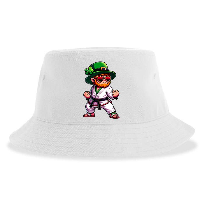 Martial Arts Judo Karate Leprechaun St Patricks Day Sustainable Bucket Hat