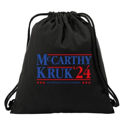Mccarthy And Kruk 24 Best Broadcast Team In Baseball Drawstring Bag