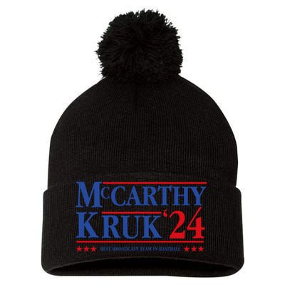 Mccarthy And Kruk 24 Best Broadcast Team In Baseball Pom Pom 12in Knit Beanie