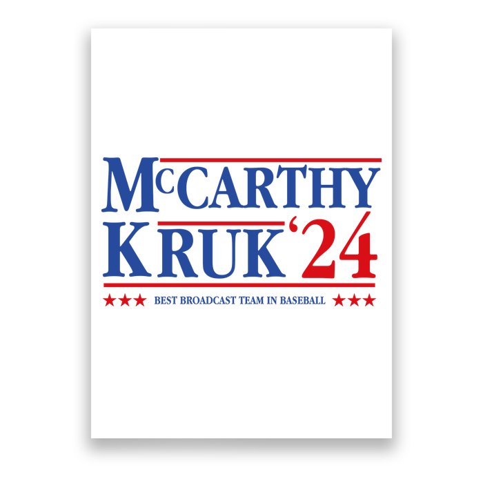 Mccarthy And Kruk 24 Best Broadcast Team In Baseball Poster