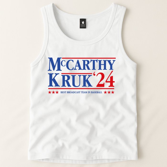 Mccarthy And Kruk 24 Best Broadcast Team In Baseball Tank Top