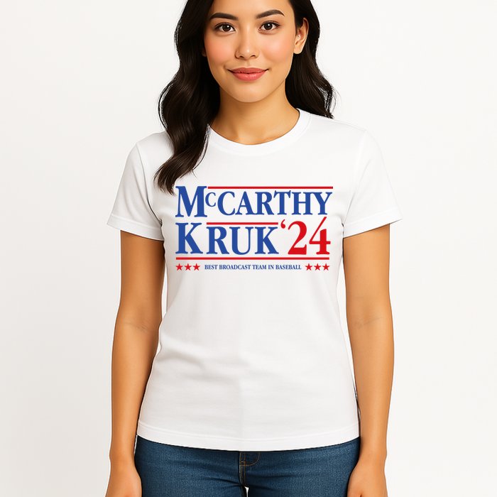 Mccarthy And Kruk 24 Best Broadcast Team In Baseball Womens T-Shirt