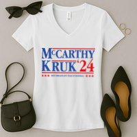 Mccarthy And Kruk 24 Best Broadcast Team In Baseball Women's V-Neck T-Shirt