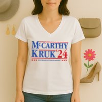 Mccarthy And Kruk 24 Best Broadcast Team In Baseball Women's V-Neck T-Shirt
