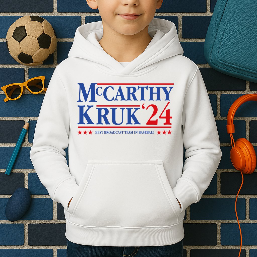 Mccarthy And Kruk 24 Best Broadcast Team In Baseball Kids Hoodie