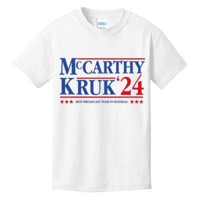 Mccarthy And Kruk 24 Best Broadcast Team In Baseball Kids T-Shirt