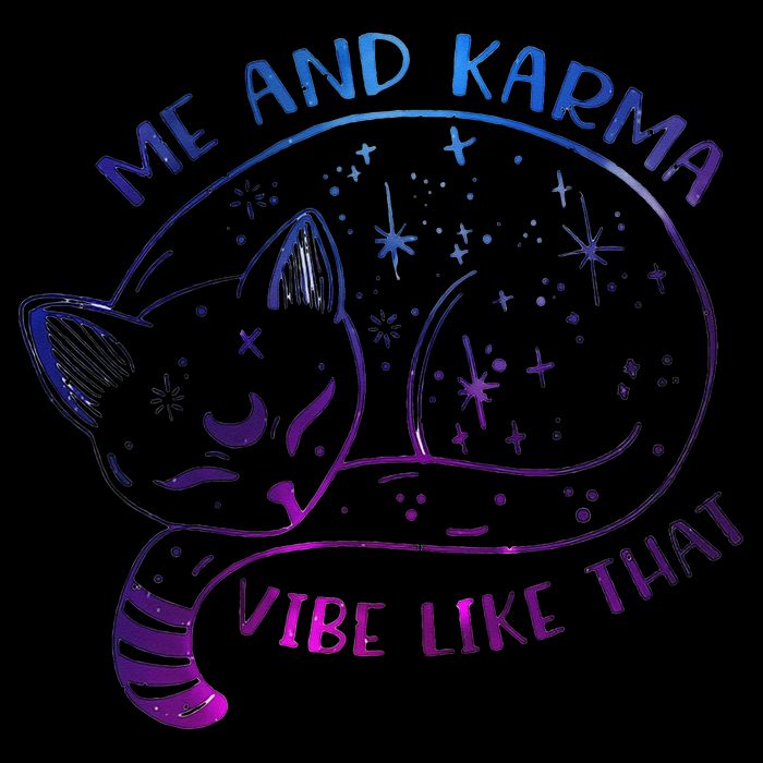 Me And Karma Vibe Like That Karma Is A Cat Purring In My Lap  16oz Travel Tumbler
