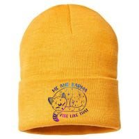Me And Karma Vibe Like That Karma Is A Cat Purring In My Lap  Sustainable Knit Beanie