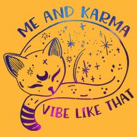 Me And Karma Vibe Like That Karma Is A Cat Purring In My Lap  Sustainable Knit Beanie