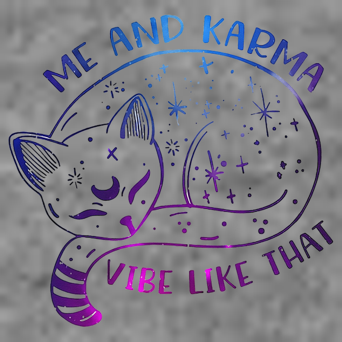 Me And Karma Vibe Like That Karma Is A Cat Purring In My Lap  Hooded Wearable Blanket