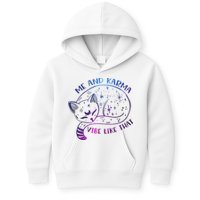 Me And Karma Vibe Like That Karma Is A Cat Purring In My Lap  Kids Hoodie