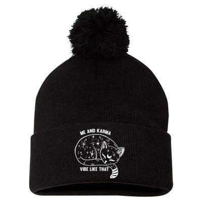 Me and Karma vibe like that Pom Pom 12in Knit Beanie