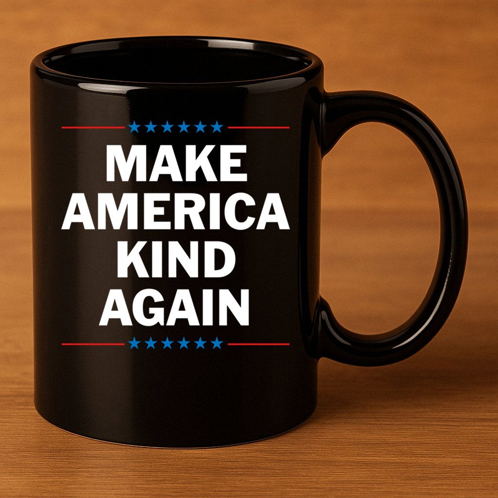 Make America Kind Again Funny Gift 11oz C Handle Ceramic Mug