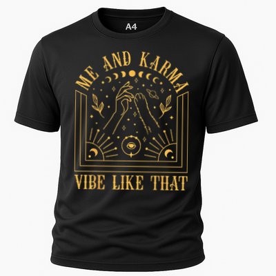 Me And Karma Vibe Like That Cat Moon AtMidnight Cute Cooling Performance Crew T-Shirt