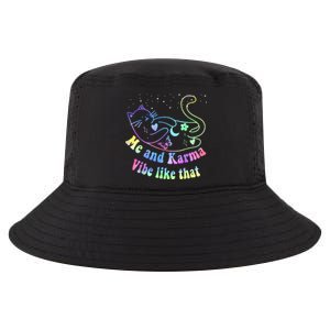 Me And Karma Vibe Like That Lazy Cat Lover Design Cool Comfort Performance Bucket Hat