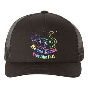 Me And Karma Vibe Like That Lazy Cat Lover Design Yupoong Adult 5-Panel Trucker Hat