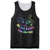 Me And Karma Vibe Like That Lazy Cat Lover Design Mesh Reversible Basketball Jersey Tank