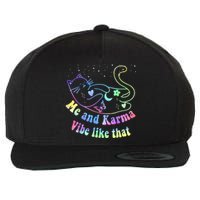 Me And Karma Vibe Like That Lazy Cat Lover Design Wool Snapback Cap