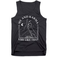 Me And Karma Vibe Like That Funny Cat Paw Tank Top