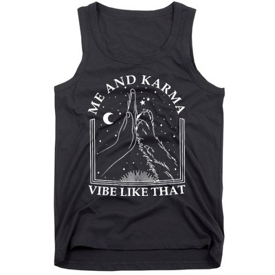 Me And Karma Vibe Like That Funny Cat Paw Tank Top