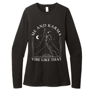 Me And Karma Vibe Like That Funny Cat Paw Womens CVC Long Sleeve Shirt