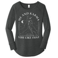 Me And Karma Vibe Like That Funny Cat Paw Women's Perfect Tri Tunic Long Sleeve Shirt