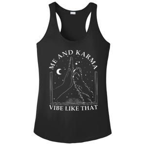 Me And Karma Vibe Like That Funny Cat Paw Ladies PosiCharge Competitor Racerback Tank