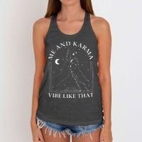 Me And Karma Vibe Like That Funny Cat Paw Women's Knotted Racerback Tank