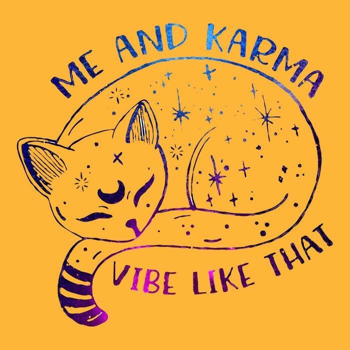 me and karma vibe like that karma is a cat purring in my lap Pom Pom 12in Knit Beanie