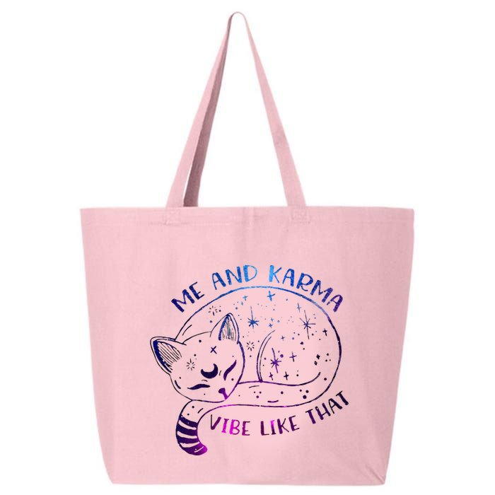 me and karma vibe like that karma is a cat purring in my lap 25L Jumbo Tote