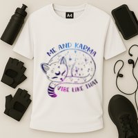me and karma vibe like that karma is a cat purring in my lap Performance Shirt
