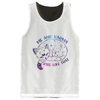 me and karma vibe like that karma is a cat purring in my lap Mesh Reversible Basketball Jersey Tank