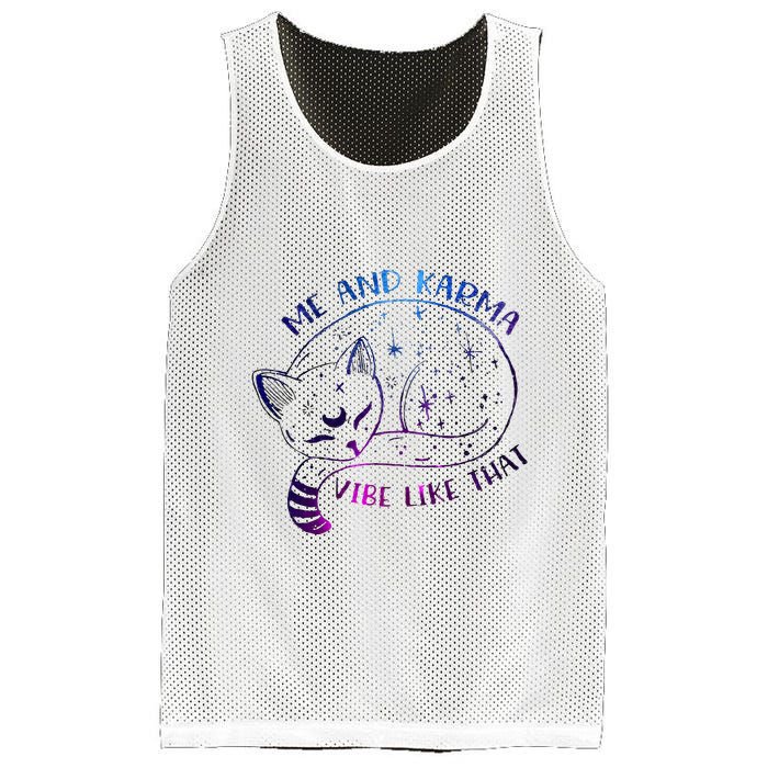 me and karma vibe like that karma is a cat purring in my lap Mesh Reversible Basketball Jersey Tank