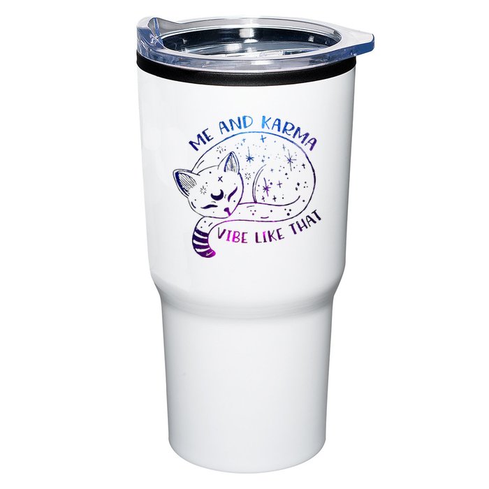 me and karma vibe like that karma is a cat purring in my lap Tumbler