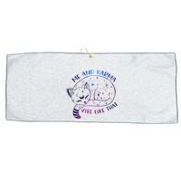 me and karma vibe like that karma is a cat purring in my lap Large Microfiber Waffle Golf Towel