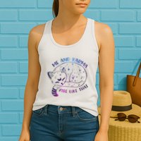 me and karma vibe like that karma is a cat purring in my lap Womens Tank Top