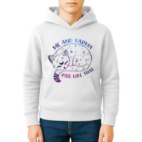 me and karma vibe like that karma is a cat purring in my lap Kids Hoodie