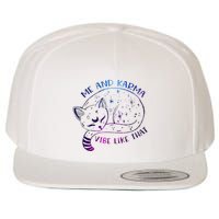 me and karma vibe like that karma is a cat purring in my lap Wool Snapback Cap